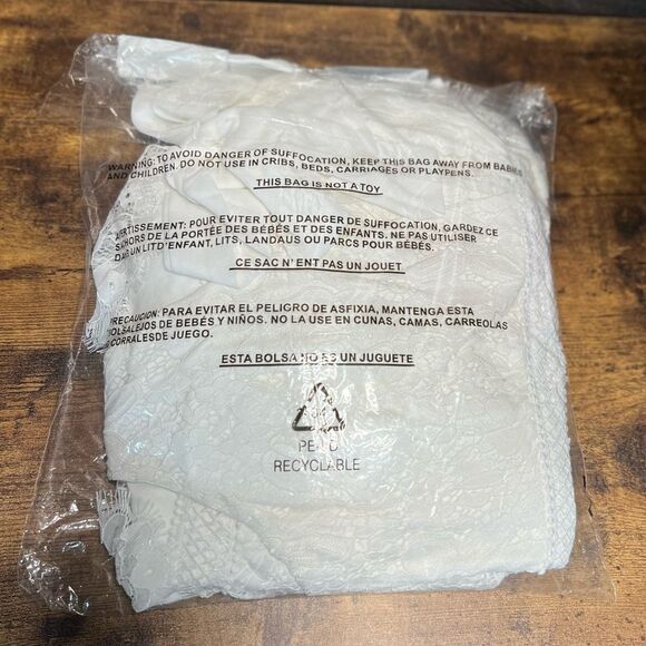 Lulus Sweet Flattery White Lace Tiered Tie-Strap Mini Dress in Size Small. NWT! - Picture 9 of 10